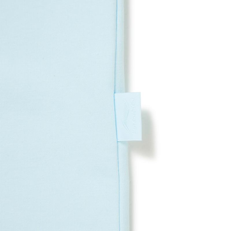 Li Ning All Things Have Spirit Series Loose Ice Feel Printed Short Sleeve T-Shirt Unisex T-Shirt Light-Blue AHSW911-2