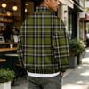 Heren Geruite Quarter-Zip Long Sleeve Flanellen Sweatshirt Casual