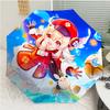 Genshin Impact characters Print Automatic Umbrella, 8 Rib Iron Frame, Plastic Handle, Suitable for Outdoor Travel &Daily , Ideal Gift