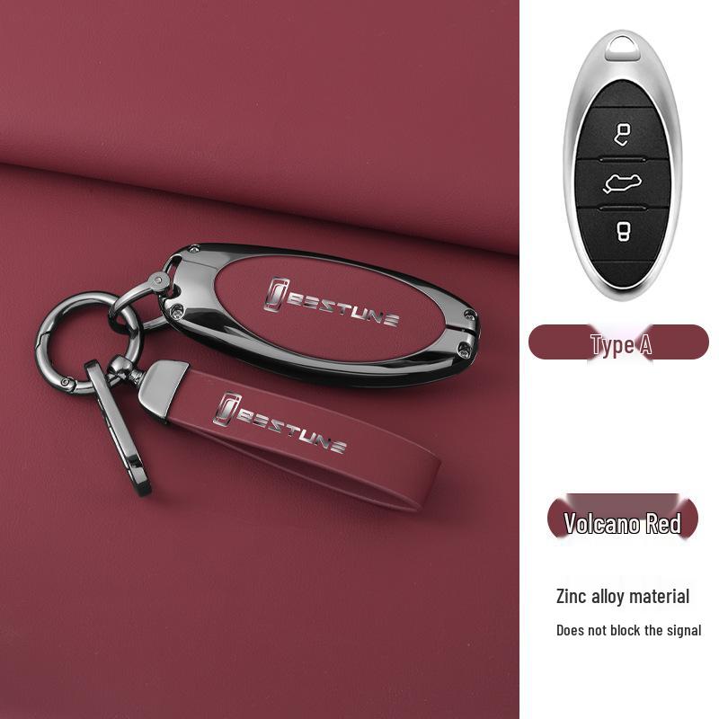 Compatible 2023 Bestune Key Case T55/T99/B70/B70S with Buckle Lock Bag and Keychain