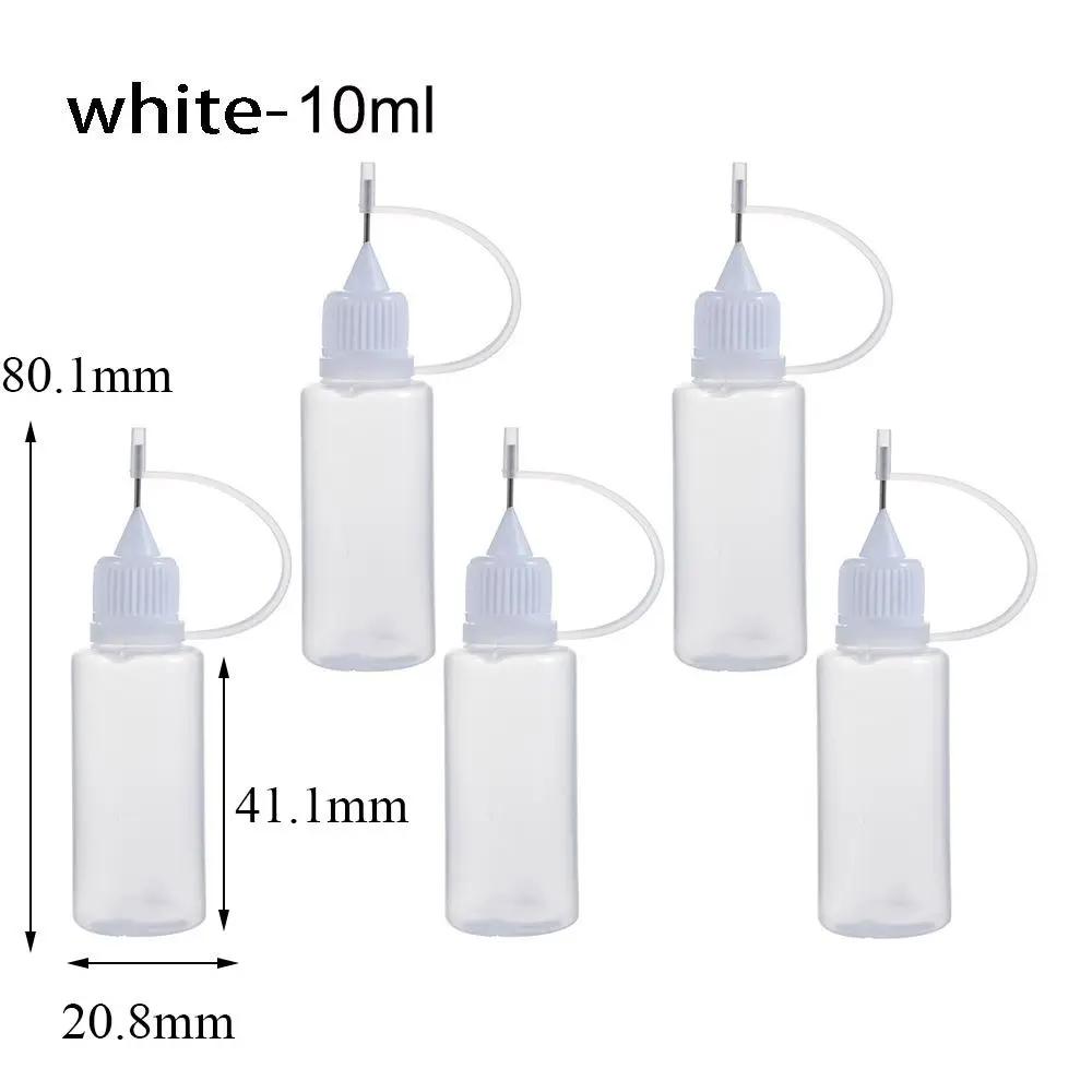 5/10/20/30/50/100ML Resuable Needle Tip Glue Applicator Plastic Bottle for Paper Quilling DIY Scrapbooking Paper Craft Tool