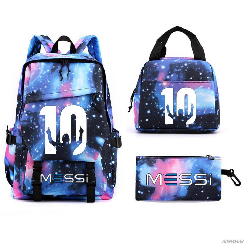Football Printed Student Backpack Multifunctional Usb Interface Large Capacity Leisure Travel Backpack