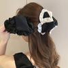 AWATYR Bow Hairpin New Elegant Temperament Satin Hair Grab Hair Accessories Shark Clip on The Back of The Head Hair Claw Clip