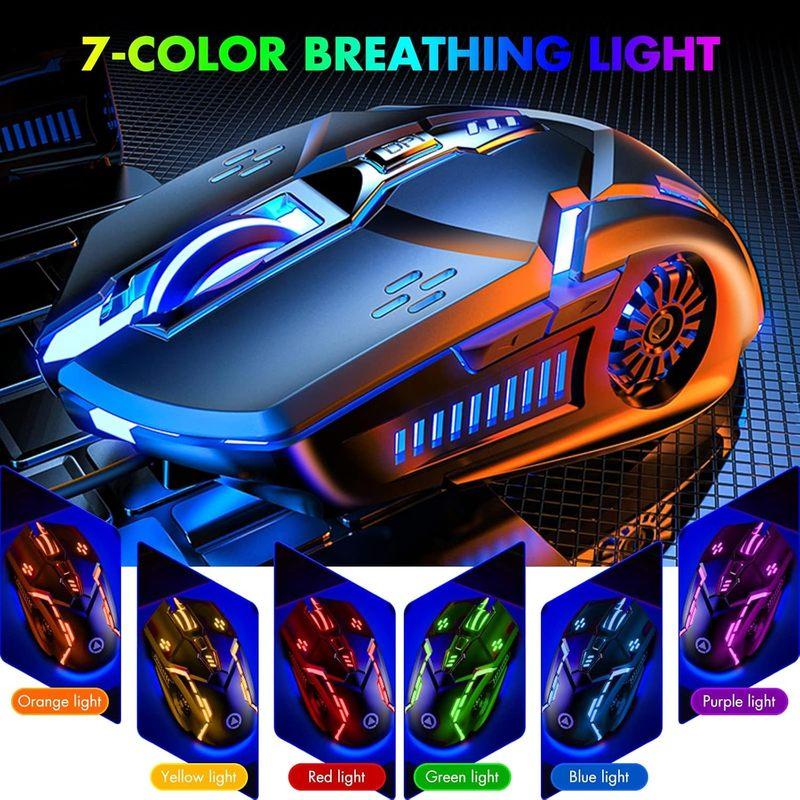 Gaming Mouse - Wired, 6 Buttons, 7 Color LED Light, Used for Games and Office, Compatible with Computer/Laptop/Tablets