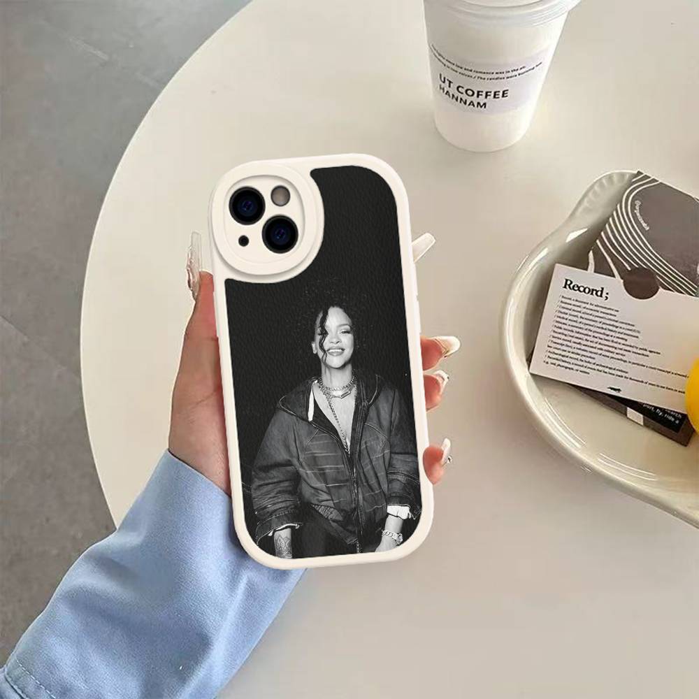 Rihanna Phone Cover For IPhone 11 12 13 14 15 16 Pro Max Mini Plus Soft Leather Case