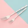 24Pcs Imitation Wooden Handle Cutlery Set Knife Dessert Fork Coffee Spoon Dinnerware Set Gold Kitchen Tableware Stainless Steel Flatware