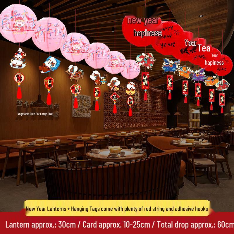 2026 Year of the Horse Lantern Decorations for Mall and Shop Lobbies: Spring Festival Hanging Ornaments