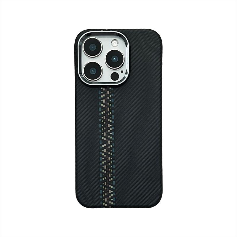 Carbon Fiber Fibre Relief Magsafe Case For iPhone 16 15 14 Pro Max 17 Pro Magnetic Wireless Charging Alloy Lens Shockproof Cover