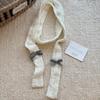 Polka Dot Bow Wool Shawl Y2K Long Narrow Scarves Soft Knitted Scarf  Outdoor
