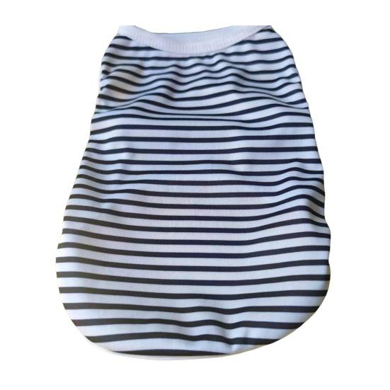 Dog Striped Vest Pets Casual Sleeveless Pullover Round Neck Vest Puppy Apparel for Girls Boys Daily Wear Travel Street Wear