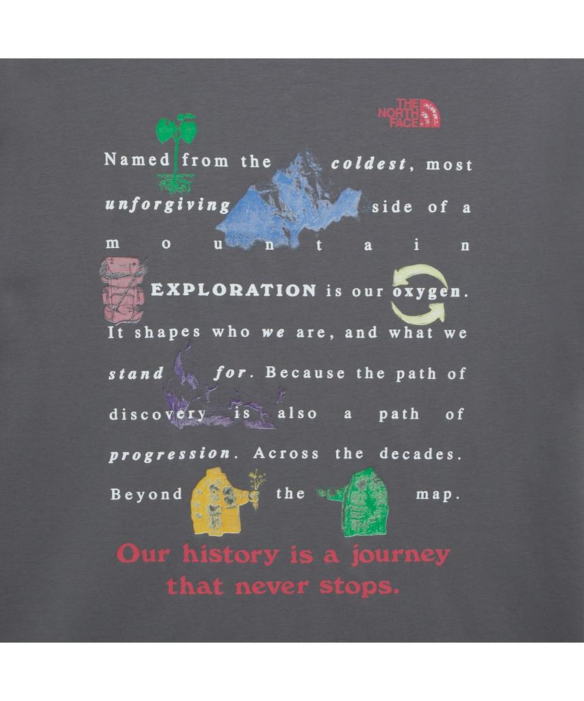 Noseupeiseu Nt7Us68C Men'S Wordline Ex Short Sleeve T-Shirt Smoke Gray