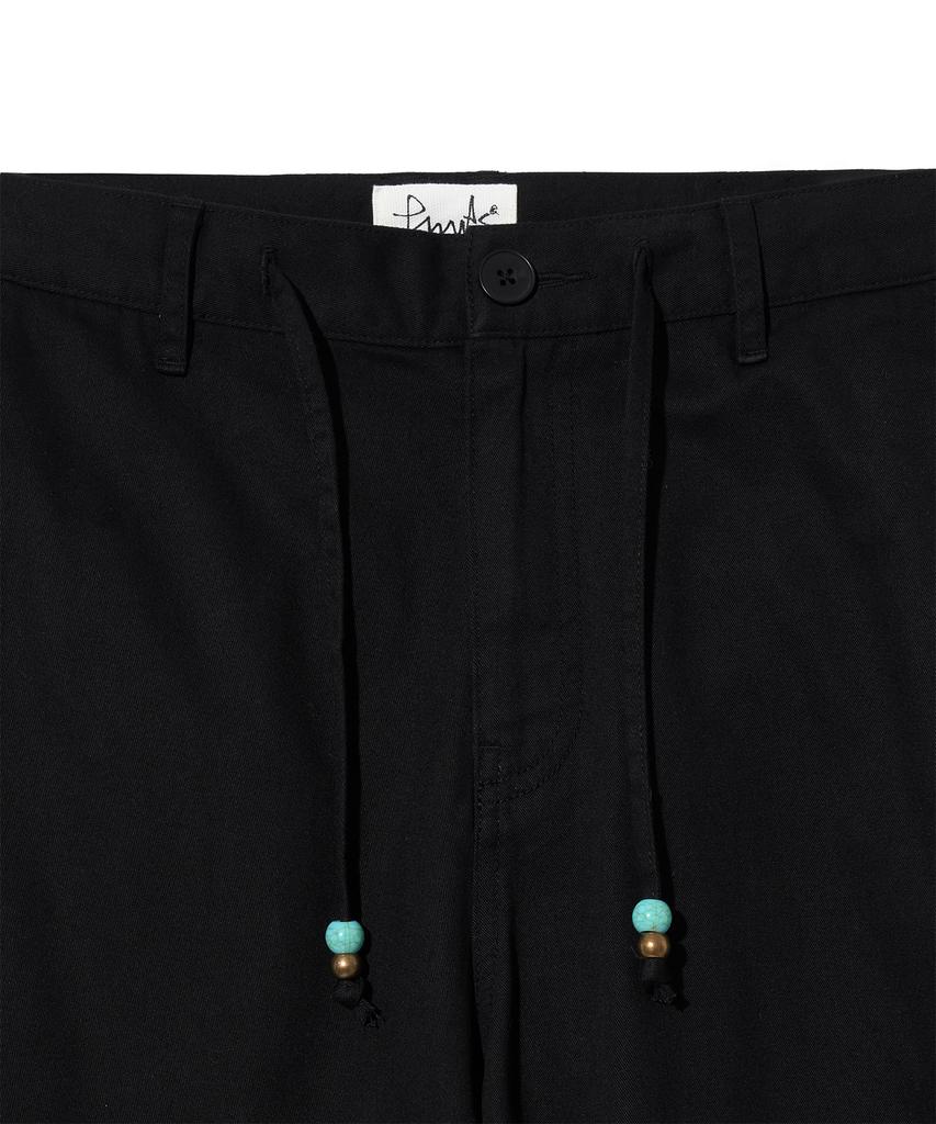 PHYSICAL DEPARTMENT Beaded String Cargo Pants_Black