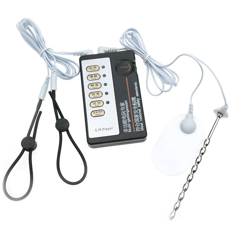 Elektroschock-Spielzeug-Controller, Dual-Ausgang, Host-Spiel für Erwachsene, MPlayer, Pferdeauge, Harnröhren-Dilatator-Set