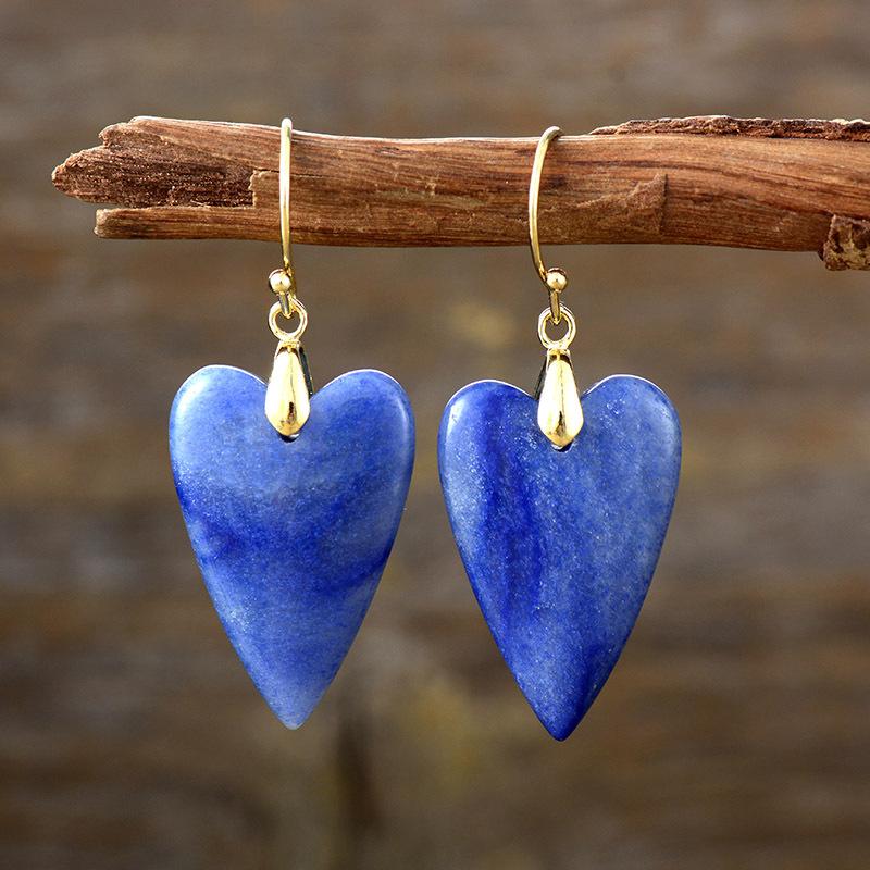 

High quality love natural stone amethyst pendant earrings earrings popular jewelry
