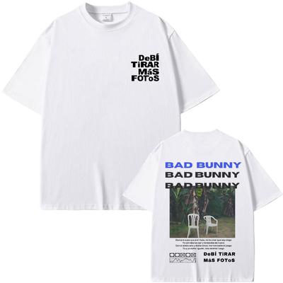 Famous Rapper T-shirt Bad Bunny DeBi TiRAR MaS FOToS DTMF T-shirt Graphics Unisex Cotton T-shirt Unisex Hip Hop Retro Fashion