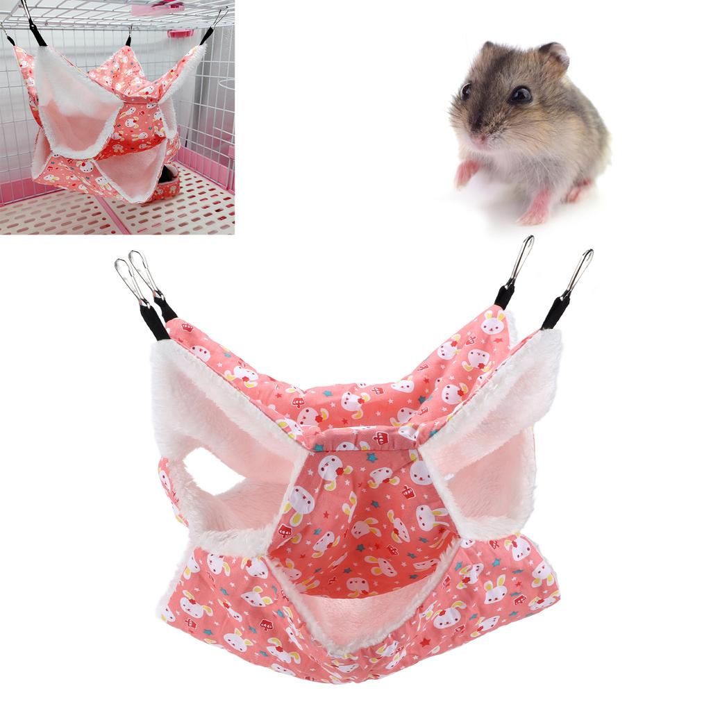 Pet ThreeLayer Warm Hammock sy to Cln and Install Hanging   Sping Bag(Cartoon Fan )