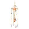 Faux Crystal Suncatcher for Window Natural Stone Rainbow Maker with Prism Pendant for Indoor Outdoor