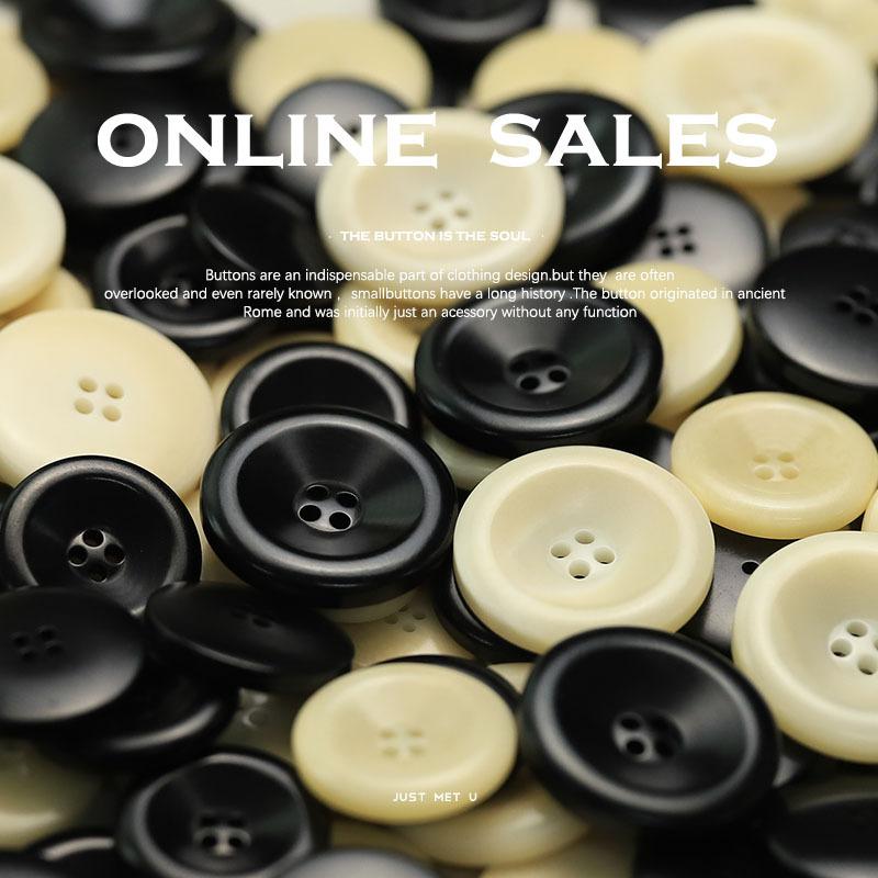 Fruit Four-Eyed Bowl Button Knitted Cardigan Sweater Button Suit Windbreaker Fur Coat Decorative Button