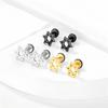 1 Pair Satin Star of David Screw Back Stainless Steel Stud Earrings for Men Women Ear Piercing  Jewelery Valentines Couple Gifts