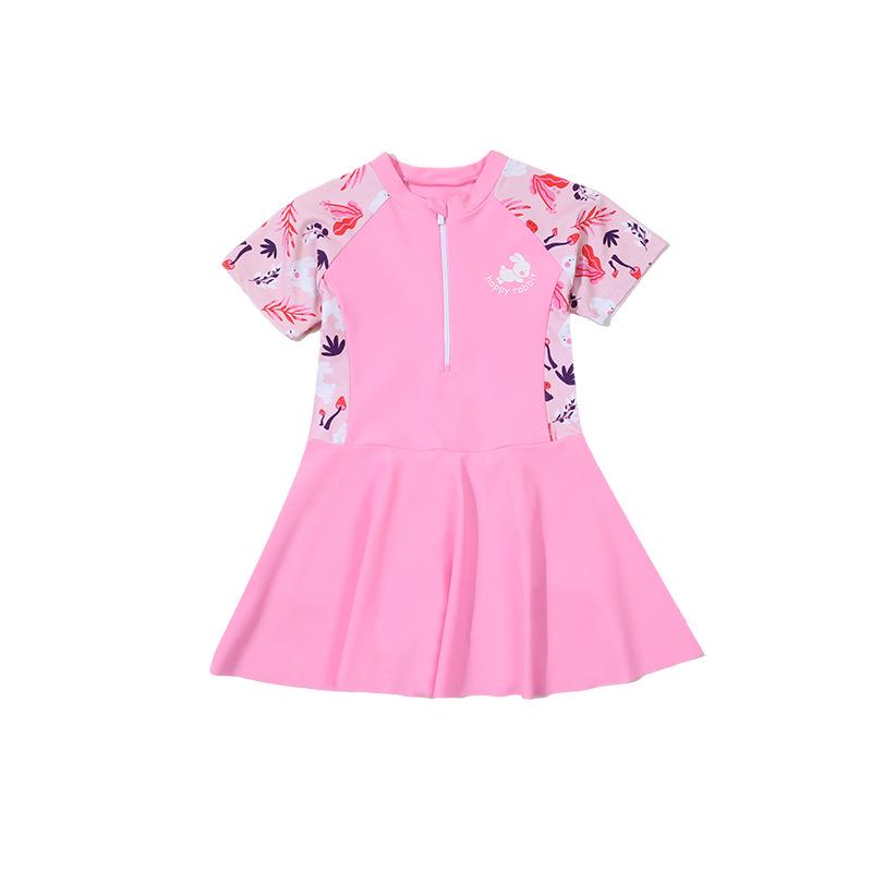 New 2025 Girls' One-Piece Quick-Dry Swimsuit for Kids - Ideal for Hot Springs & Training