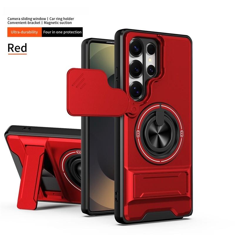 Armor Case For Samsung Galaxy S25 Ultra 5G S25+ S 25 FE Lens Protect Ring Stand Holder Cover For Galaxy S25 Plus S25ultra Funda