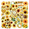 High-Quality 50Pcs High-Quality Sunflower High-Quality Vinyl High-Quality Decals High-Quality Aesthetic Self-assembly High-Quality Stickers