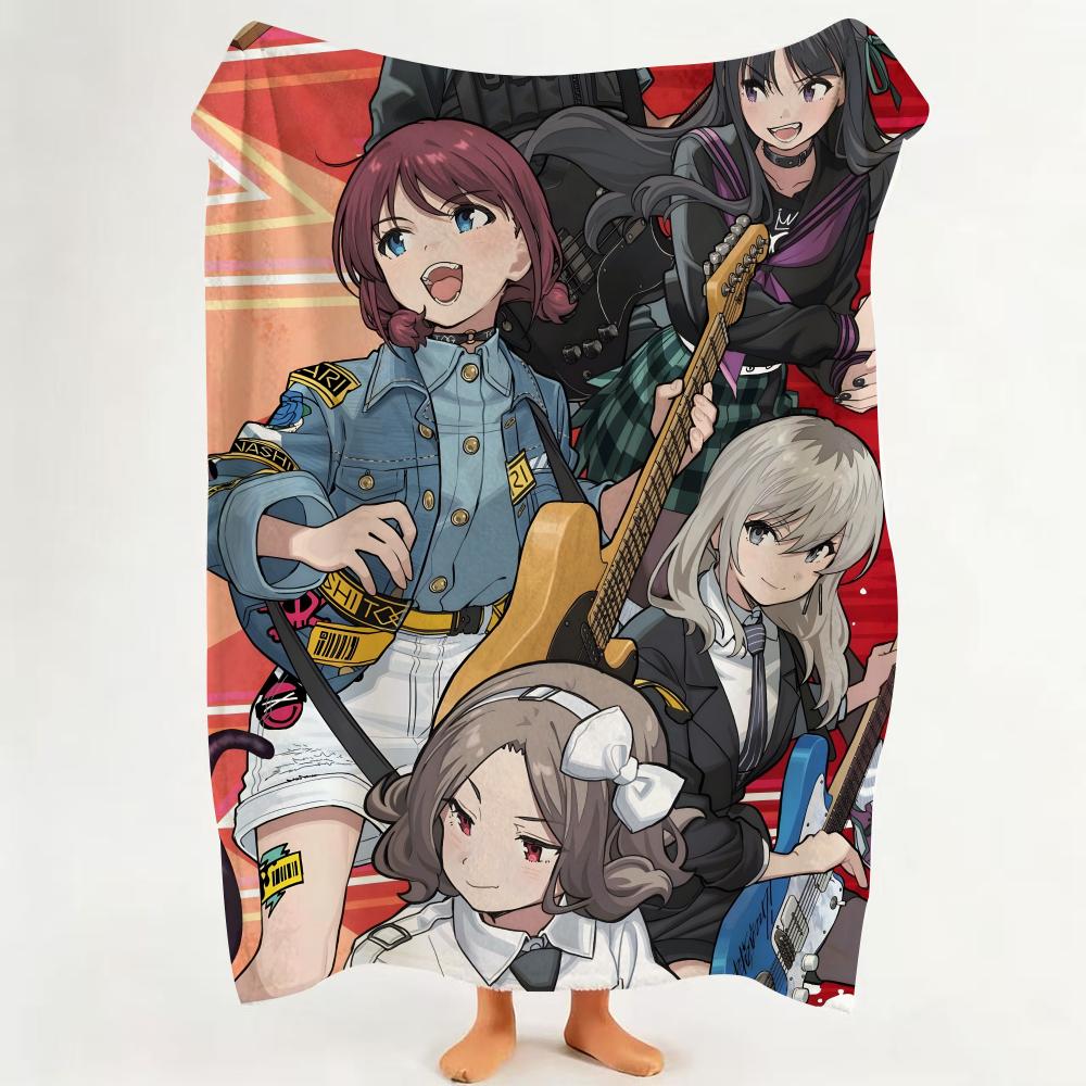 Game B BanG D Dream Throw Flannel Throw Blanket Suitable for Sofa Living Room Bedroom