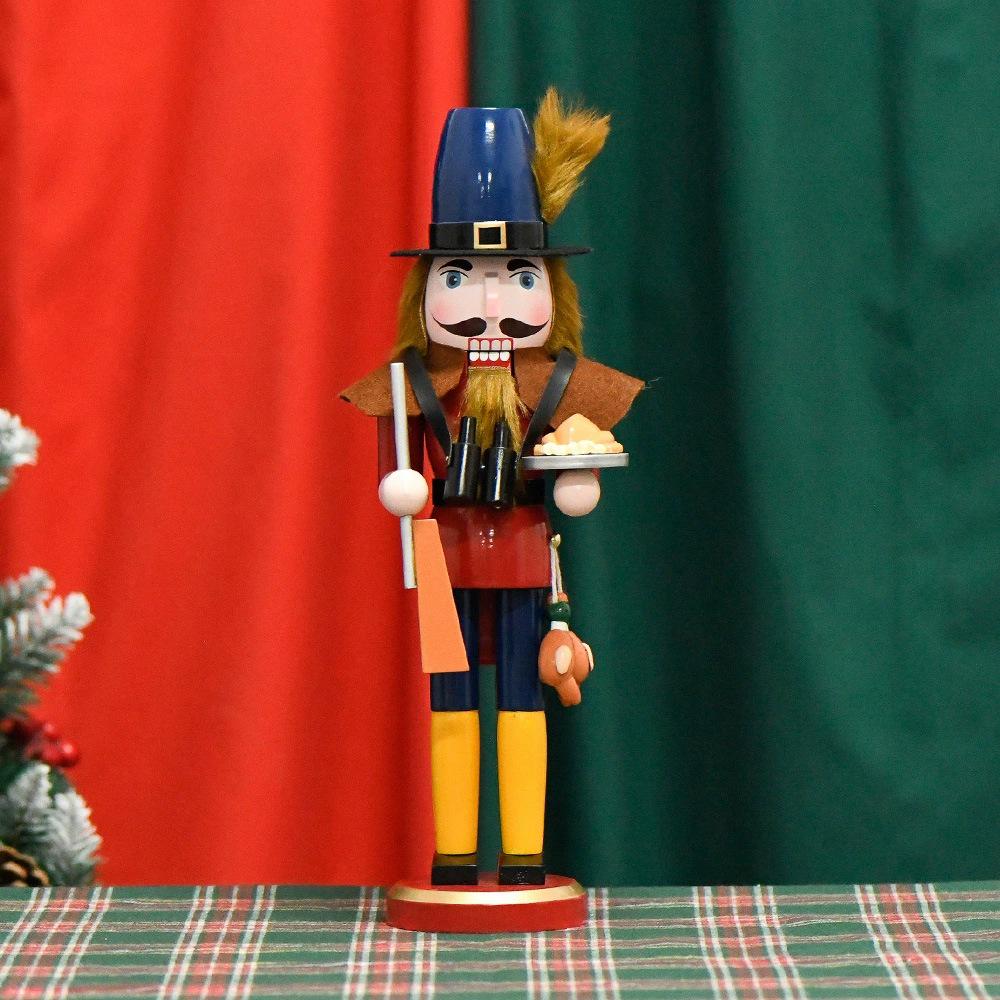 38CM Christmas Nutcracker Soldier Wooden Ornament