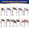24-Piece Fishing Spinner Lure Set With Feather Blades Rotating Metal Spinners Bass Pike Trout