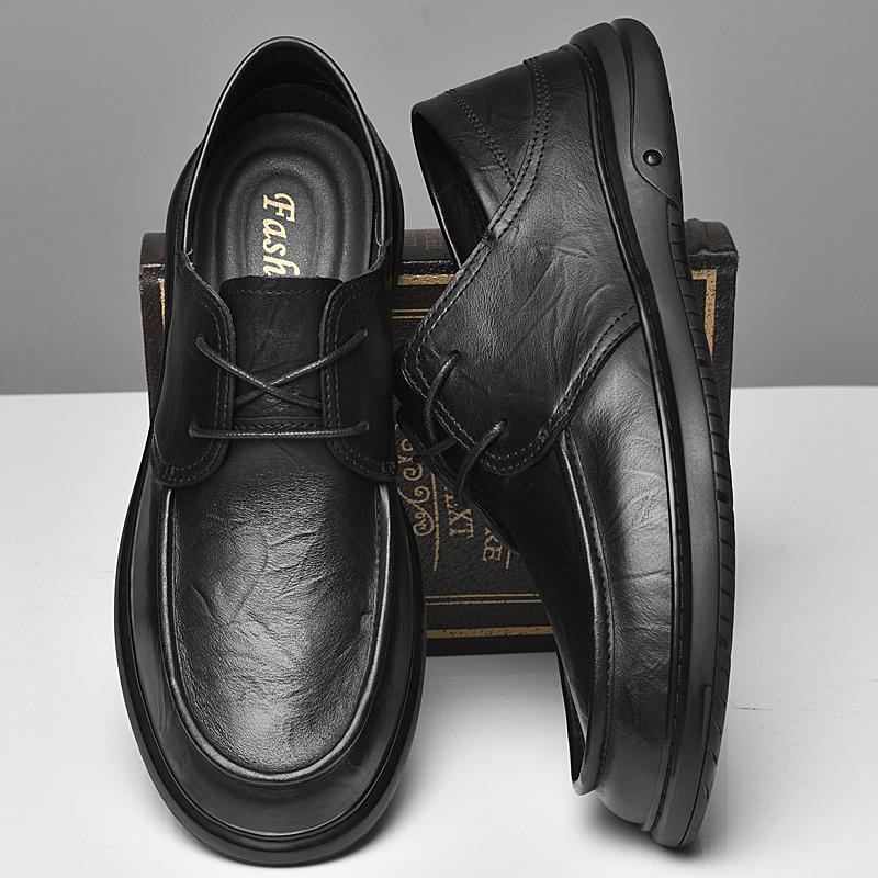 Handmade Men Oxford Shoes Outdoor Walking Shoes Genuine Leather Male Business Shoes Lace-Up Casual Footwear Comfortable Sneakers