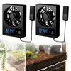 For Reptile Enclosure Temperature Control Fan 2700RPM 28dB 4.41*3.32*0.98in Black Calm Cool PP With LED Display