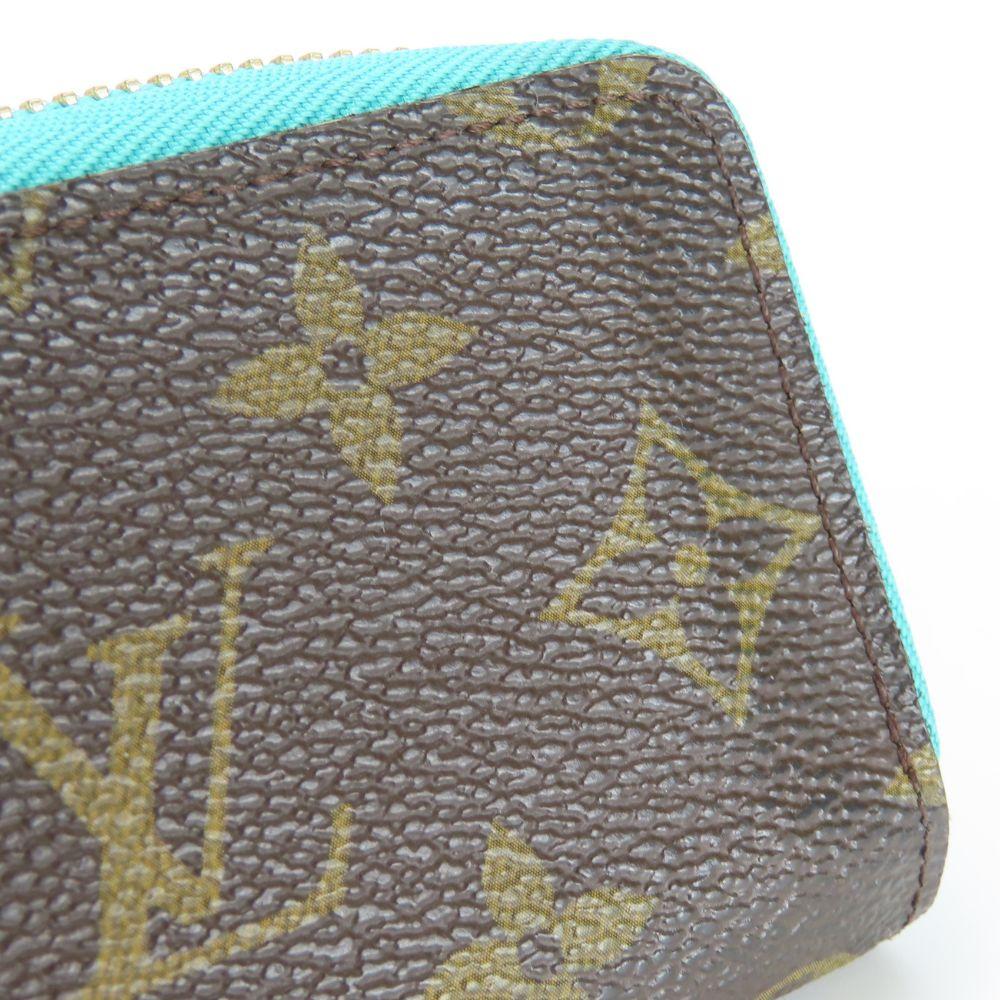 Used LOUIS VUITTON Card Case Mule cult M60910 Monogram Tyu Luco Words Blue Accessory