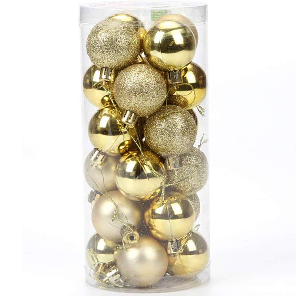 

VeroMan Christmas Ball 24 3 Gorgeous Christmas Tree Decorations Ornaments, Pieces, Types, (Gold, 6cm) золотой