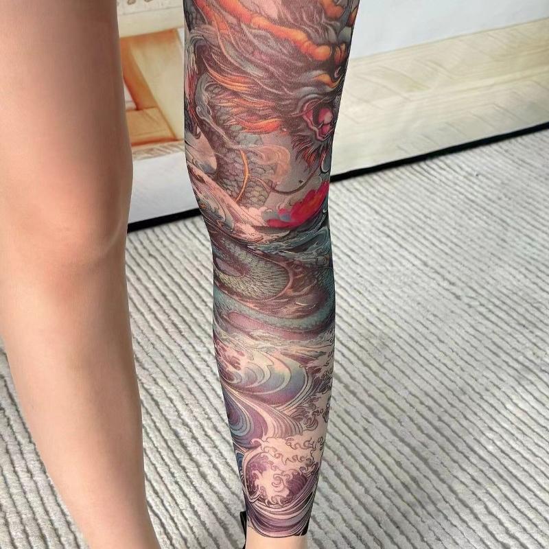 Flower leg leggings, women's thin design, anti hook silk, niche creative, bare leg artifact, sexy spicy girl pantyhose