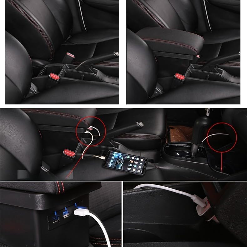 Nexxxly Console Compatible with OEM Designed for Suzuki Jimny Storage Easy USB Charging Armrest/Console Box, Slide-Out, Holders, JB74W/JB64W, Box,