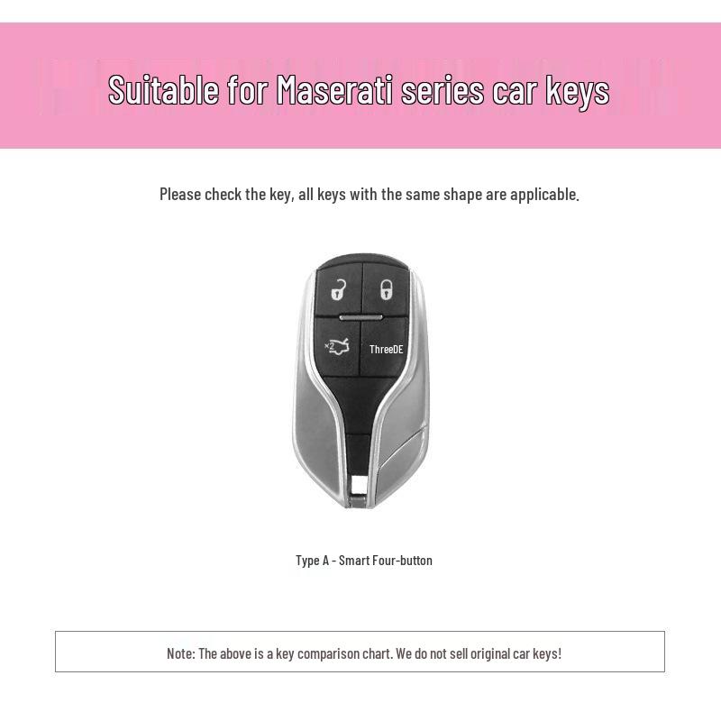 Maserati Key Case for Women: Levante, MC20, Ghibli, President Accessories & Shell Buckle