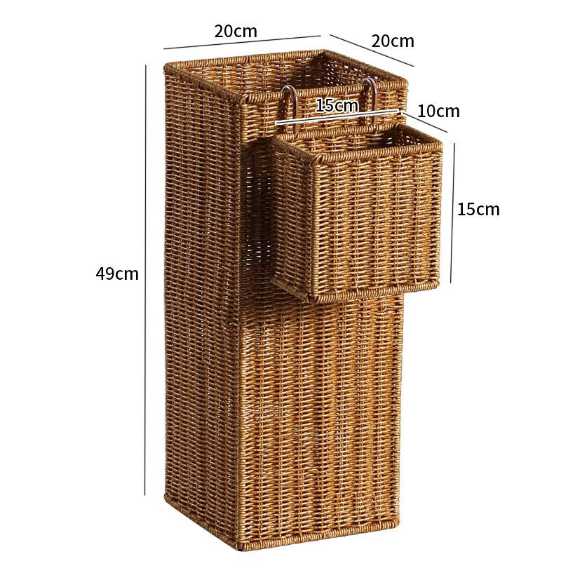 Umbrella Stand with Drip Tray, Small Square Rain Holder, Long Handle Umbrella Organizer, Home Hallway Storage Rack