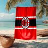 Ultrazachte Strandhanddoek met AC Milan Thema, Ideaal voor Zwembad - Kamperen, Duiken - Perfect Reis Essentieel, Levendige Strandhanddoek.