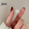 Adjustable Faux Pearl Ring Finger Natural Imitation Pearls Opening Band