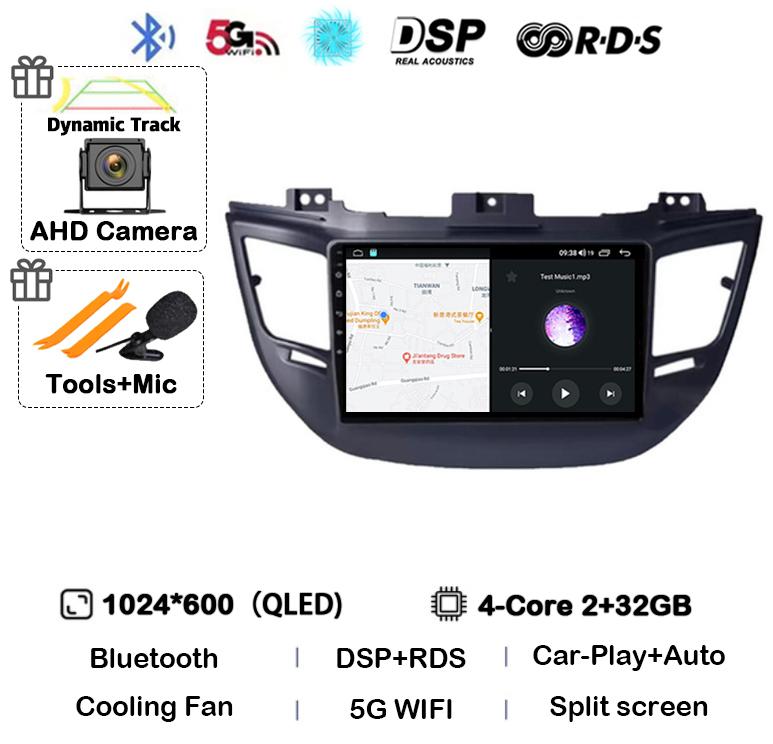 

Android 14 Carplay Auto Для Hyundai Tucson IX35 3 2015 2016 2017 2018 DSP 2Din Автомагнитола Мультимедийный плеер GPS 4G+WIFI Стерео BT
