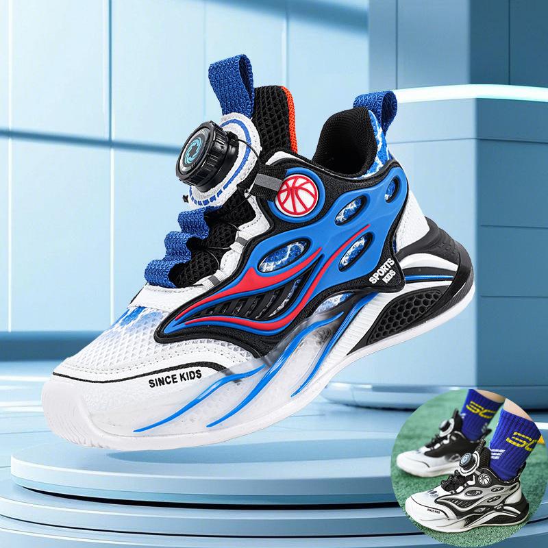 Breathable classmate children's basketball shoes 2025 new mesh professional practical training boys middle and older children's sports shoes