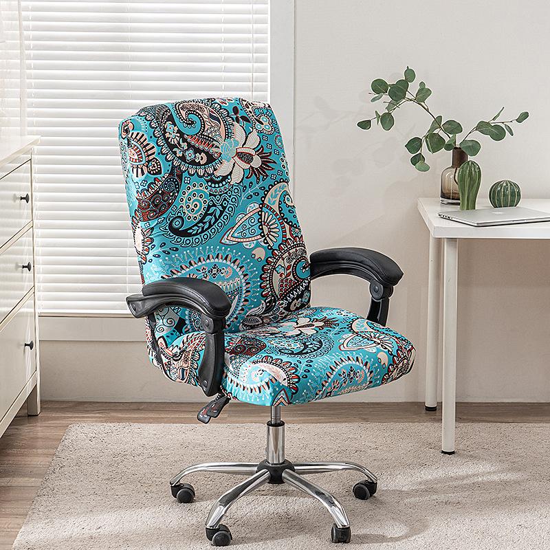 

Plain Zipper Chair Cover Office Chair with Armrest Swivel Chair Leather Seat Universal Office Elastic Boss Chair Cover zipper chair cover трава зеленый