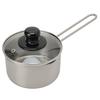 Maruyama Aresus Milk Pan, 14cm, 1.2L, with Glass Lid, C27168, Induction and Gas Stove Compatible, Stainless Steel, Made In Japan