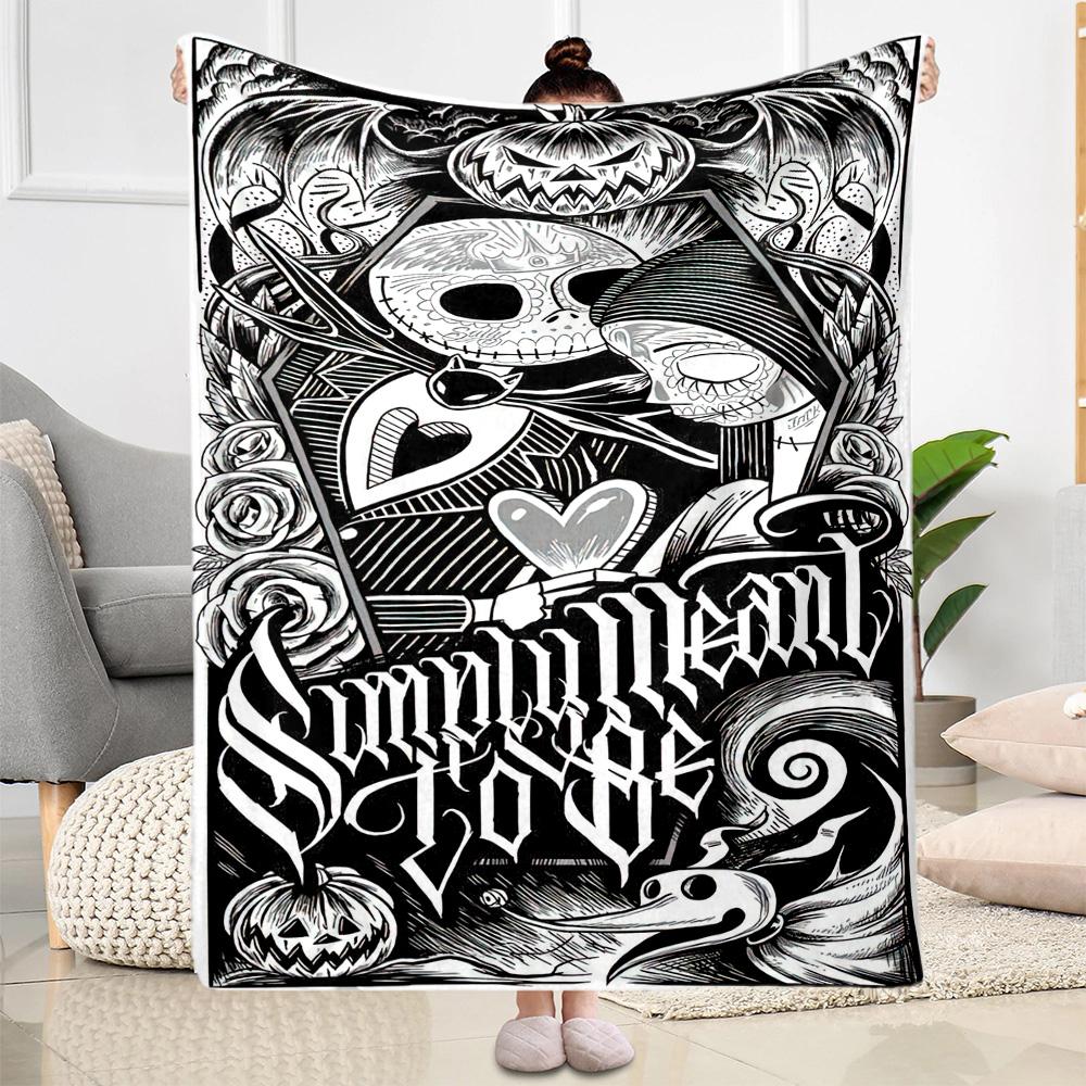 Christmas Nightmare Blanket Soft Warm Cozy Suitable for Couch Sofa Picnics for All Occasions Warmthful Decor Ideal Gift For Birthday Valentine'S Day