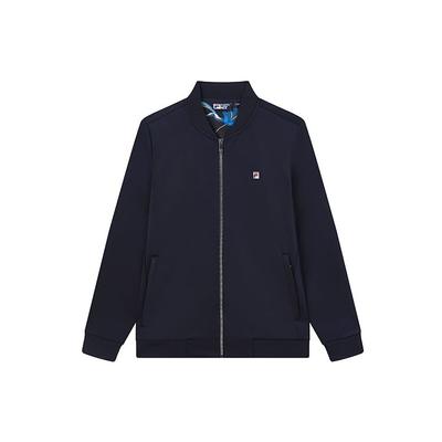 2023 Herbst Neu Sportlich Lässig Mode Bedruckte Strick Baseballkragen Langarmjacke Herrenjacke Legendär-Blau F51M338508FNV