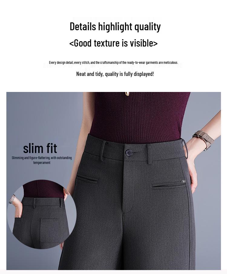 2026 Spring Women's High Waist Straight Leg Suit Pants - Chic, Comfy, and Versatile