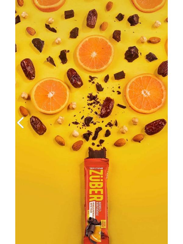 Cocoa and Orange Fruit Bar 40 Gr X 12 Pieces