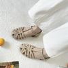 Fashion Women's Flats Summer Breathable Hollow Out Sandal Retro French Roman Shoes for Women Comfort Casual Flat Sandals Sandalias Mujer