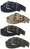 Double Pin Work Belt Wide Fits Waist Up To 110cm Moss (WP-40) 3.8cm / (4 Colors Black, Beige, Navy, Green)