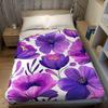 Magenta Floral Cluster Flannel Blanket Warm Soft Halloween Christmas Couch Warm Cozy Decorative Decor Gift for All Season